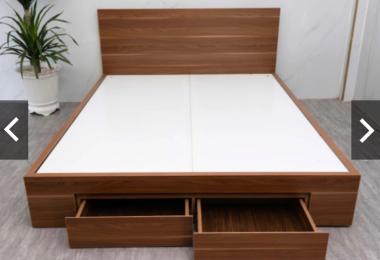 GIƯỜNG NGỦ GỖ MDF 2 HỘC KÉO – TIỆN LỢI, TINH TẾ, TIẾT KIỆM KHÔNG GIAN
