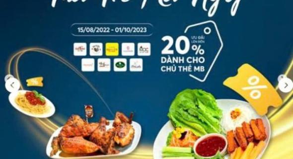 Ăn Ngon Sống Khoẻ Cùng MBBank - Ưu Đãi Lên Đến 20% Cho Chủ Thẻ