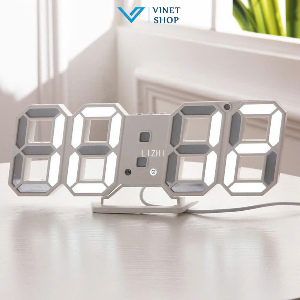 Đồng Hồ LED 3D Treo Tường