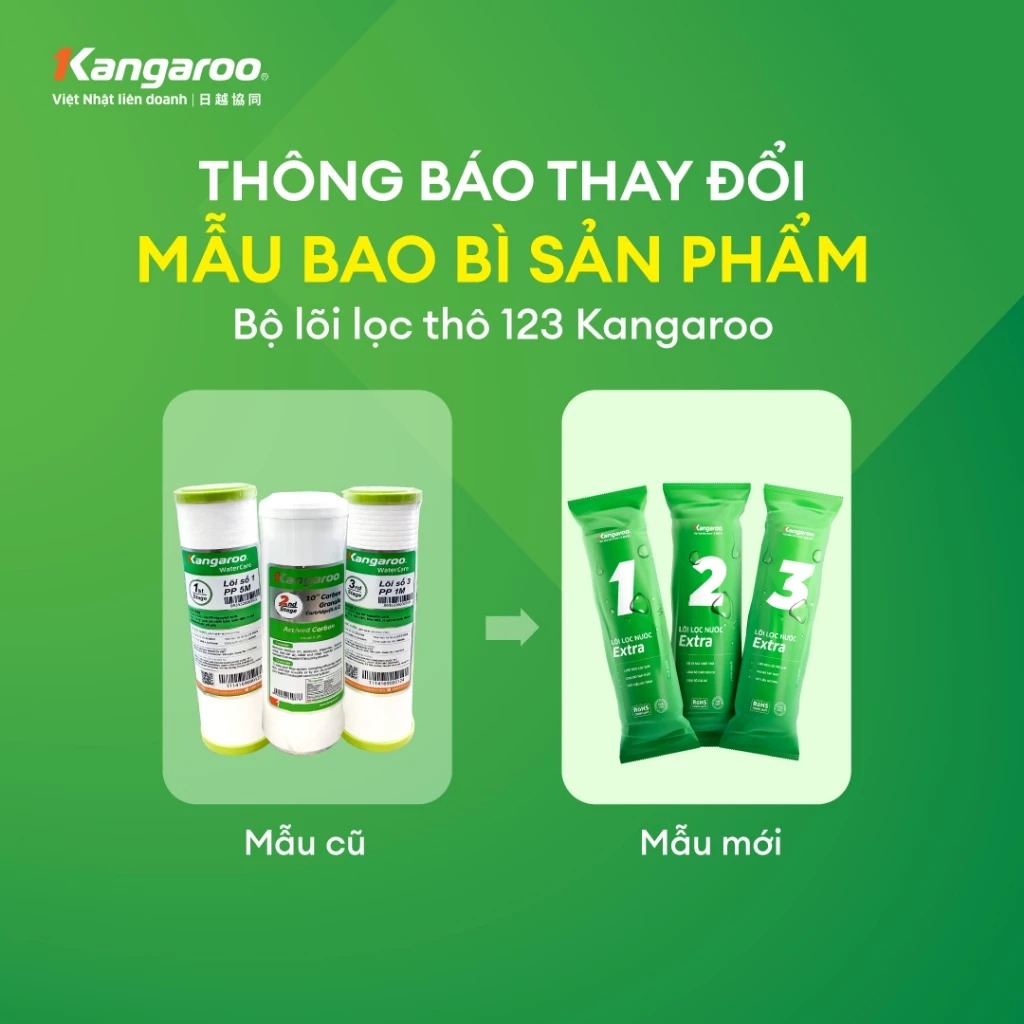 COMBO BỘ 3 LÕI LỌC THÔ KANGAROO