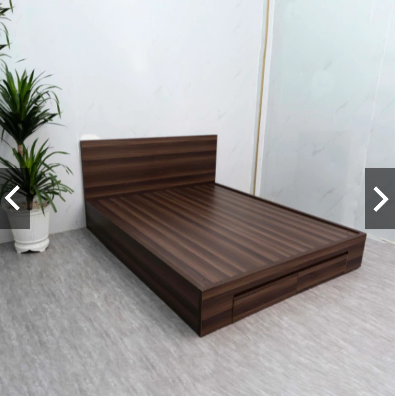 GIƯỜNG NGỦ GỖ MDF 2 HỘC KÉO