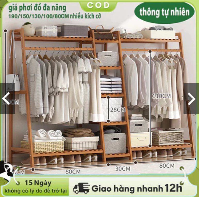 KỆ TREO QUẦN ÁO 190CM