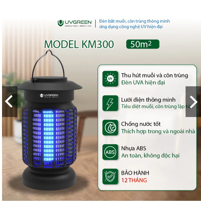 MÁY BẮT MUỖI UVGREEN KM300