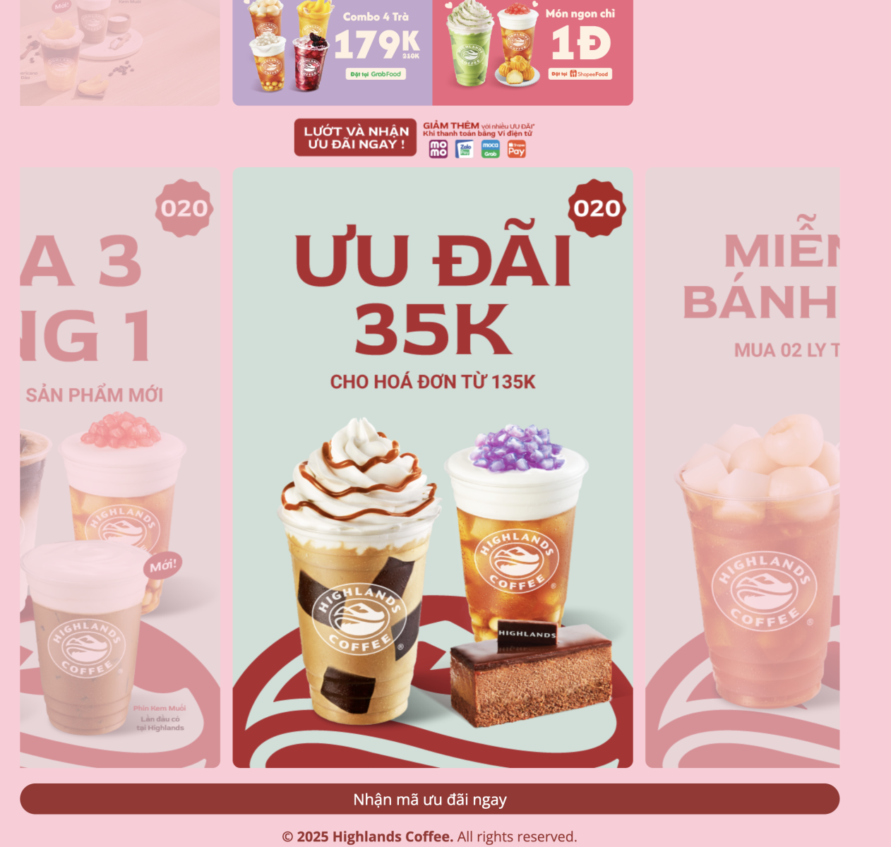 Ưu đãi Highlands Coffee không thể bỏ lỡ!